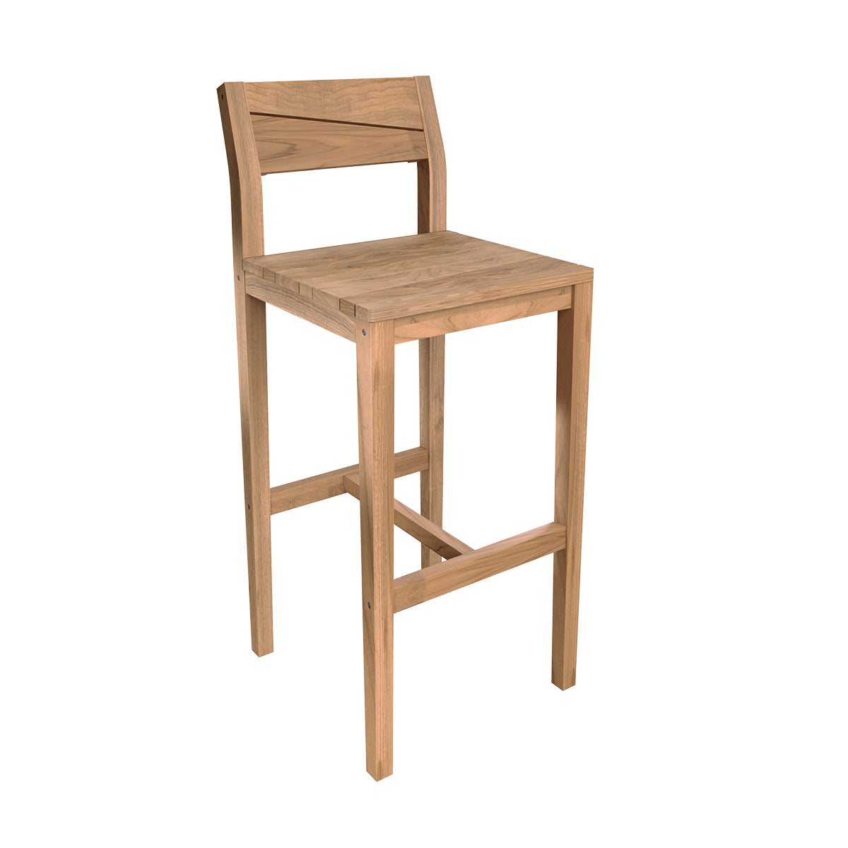 achat chaise de bar jardin bois teck massif lot de 2