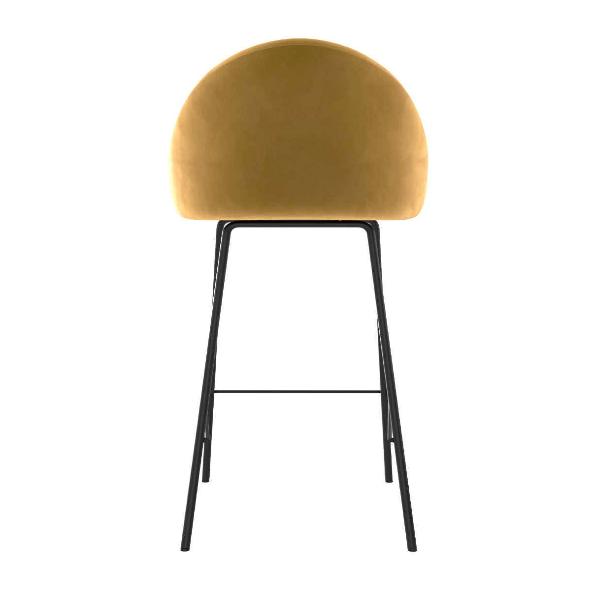 achat chaise de bar mi hauteur velours jaune lot de 2_1