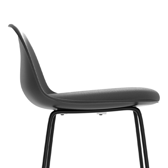 achat chaise de bar noire avec dossier