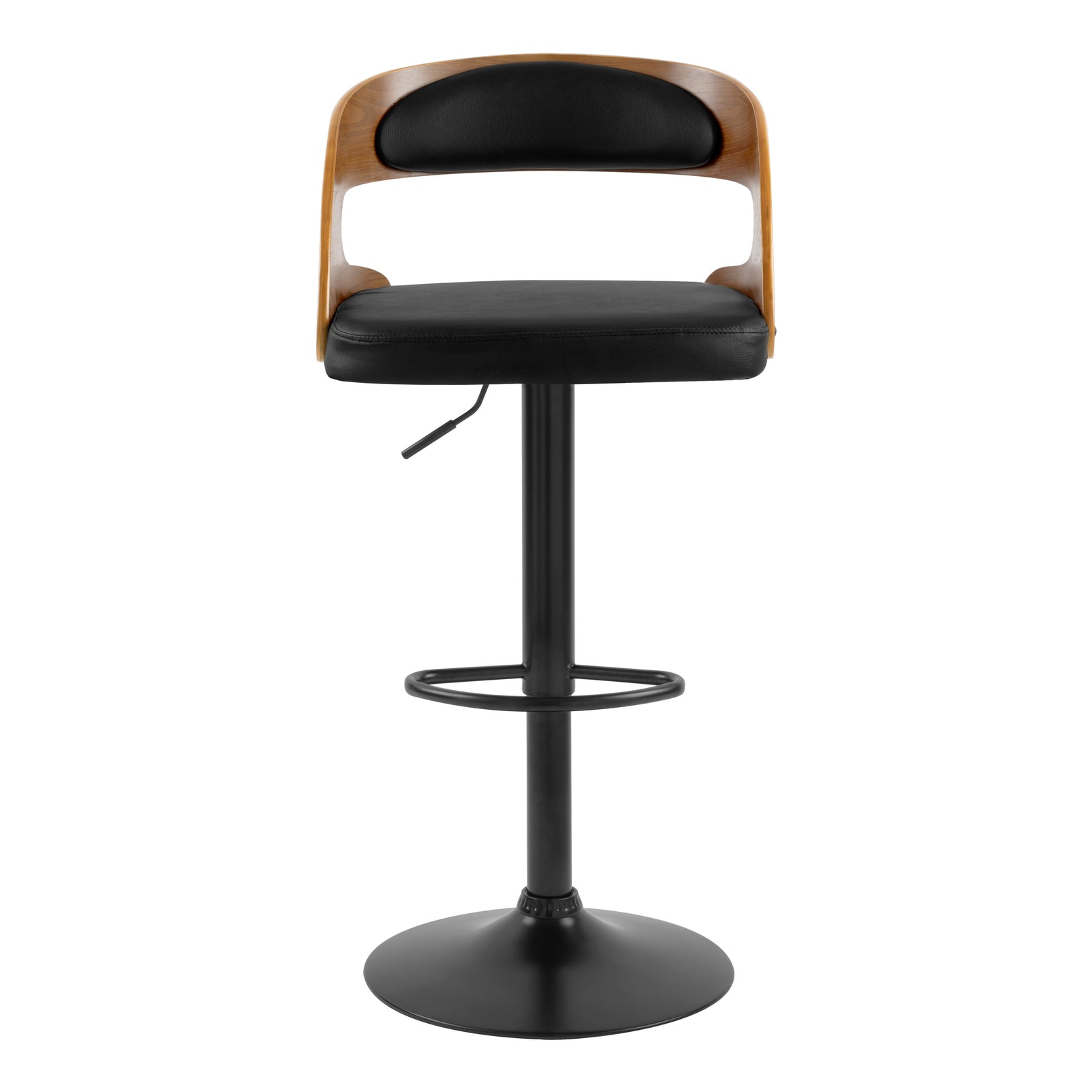 achat chaise de bar noire bois simili