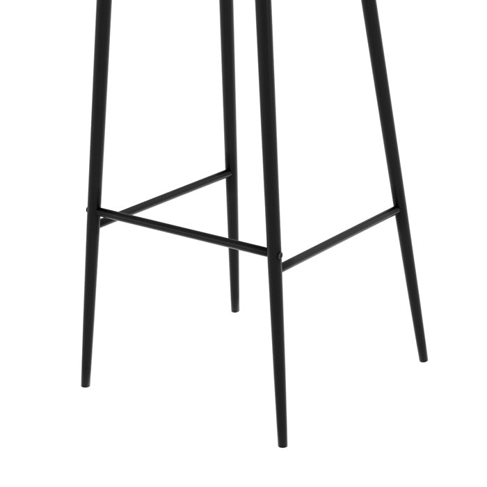 achat chaise de bar noire molletonnee