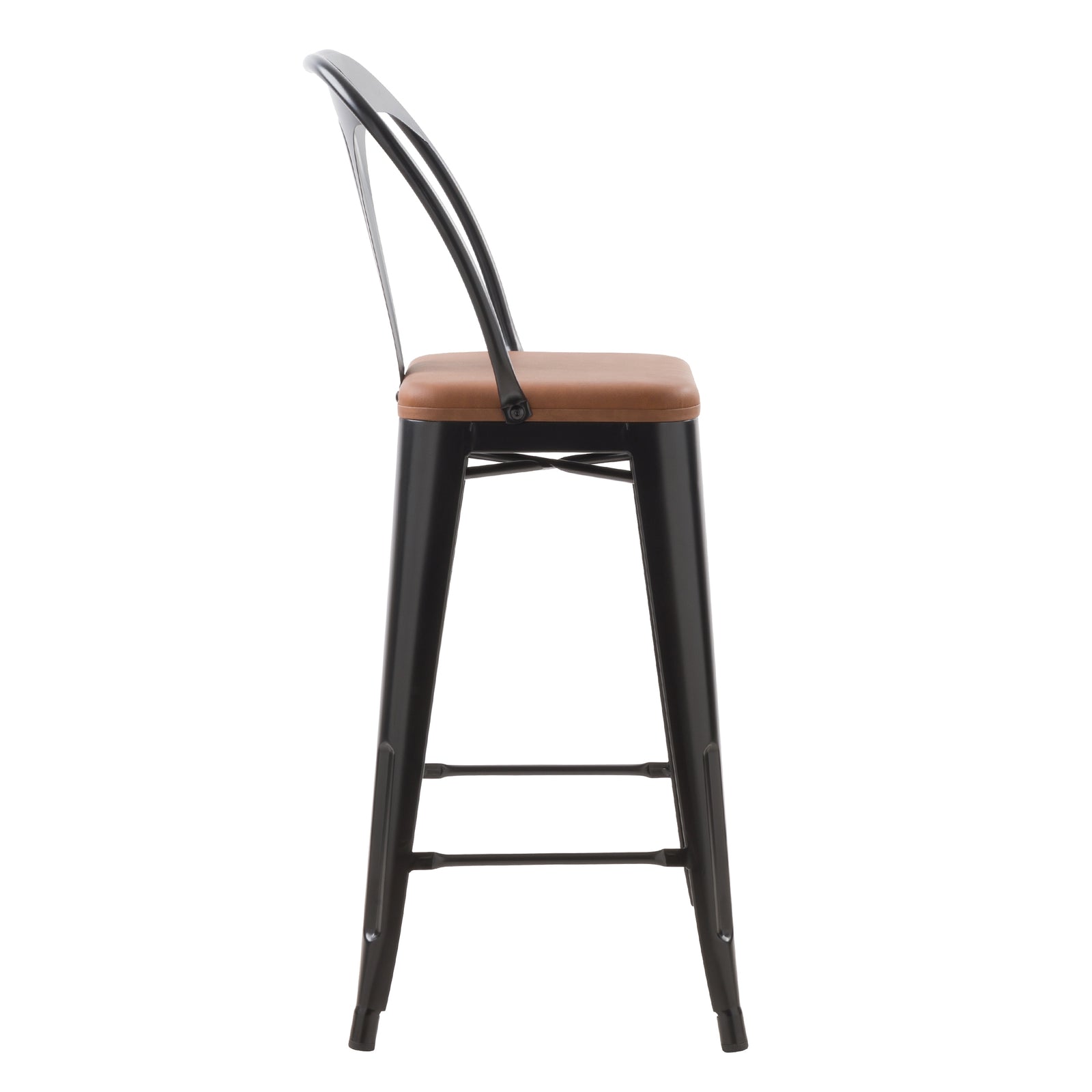 achat chaise de bar noires lot de 2 indus