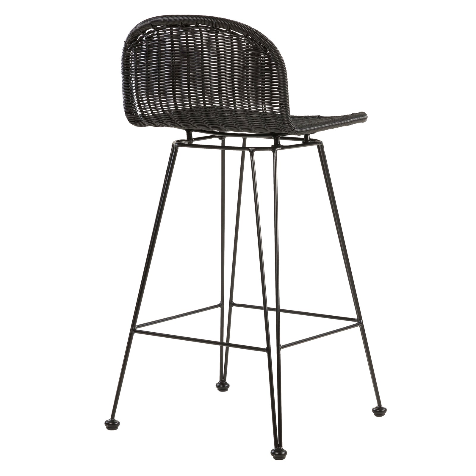 achat chaise de bar tressee lot de 2 noire