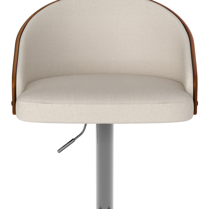 achat chaise de bar vintage en bois et tissu