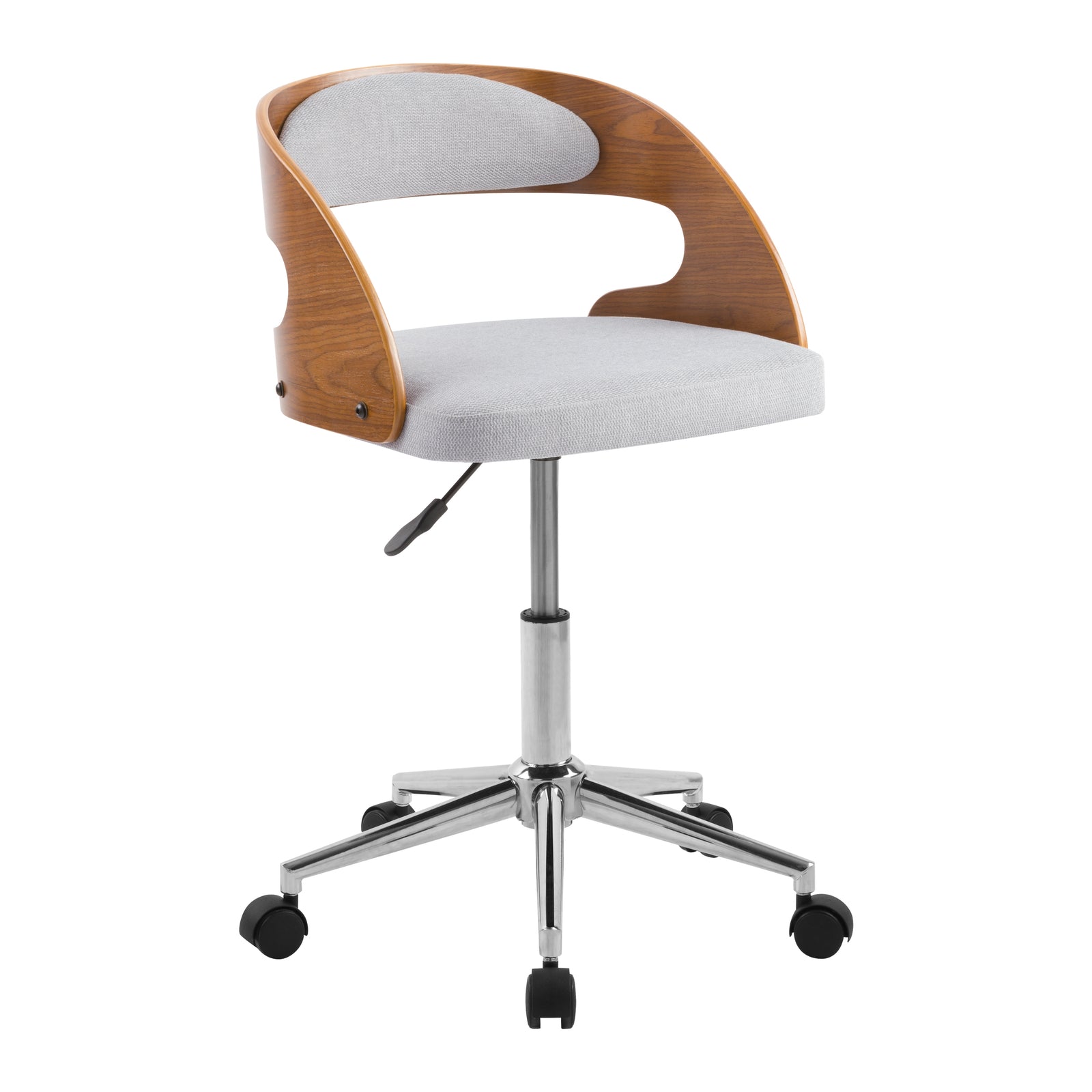 achat chaise de bureau grise dossier bois
