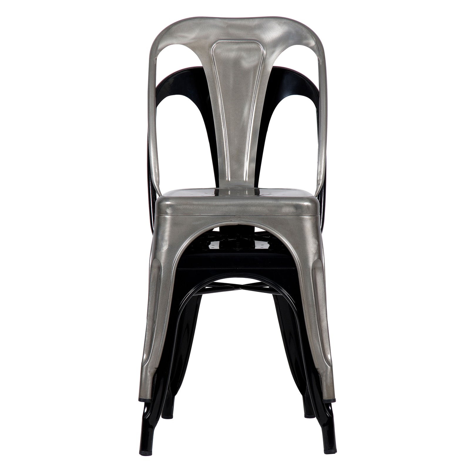 achat chaise deco moderne gris chrome