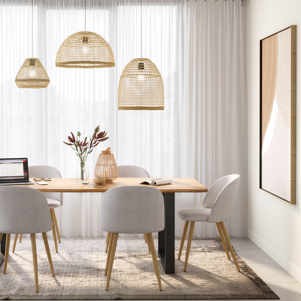 achat chaise design tissu taupe