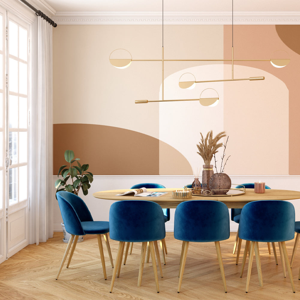 achat chaise design velours bleu