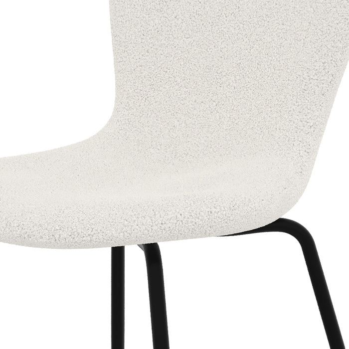 achat chaise effet laine bouclette pied metal koko