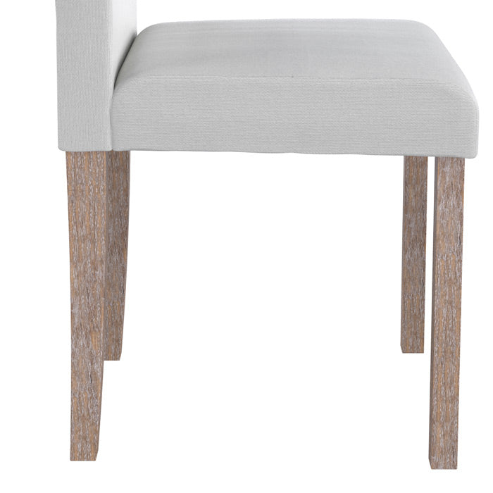 achat chaise en tissu blanc et pieds en bois d hevea lot de deux havane