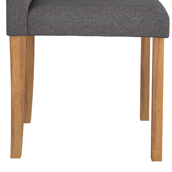 achat chaise havane tissu gris fonce et pieds en bois d hevea lot de 2