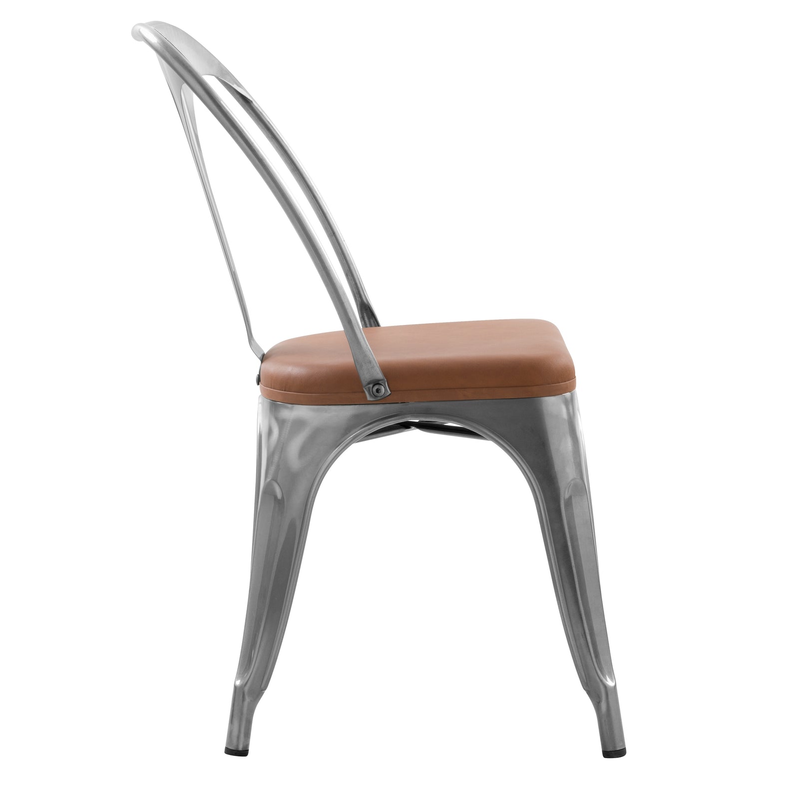 achat chaise industrielle grise en metal