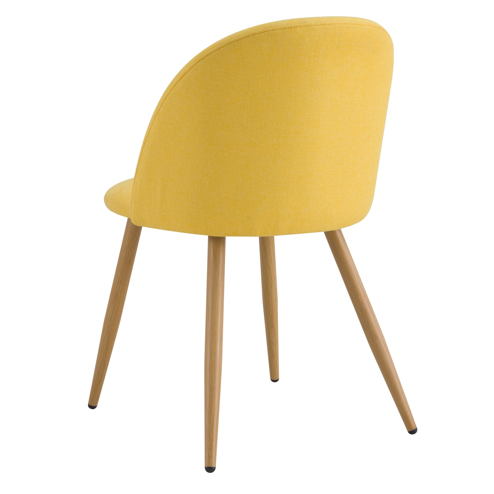 achat chaise jaune en tissu lot de 2