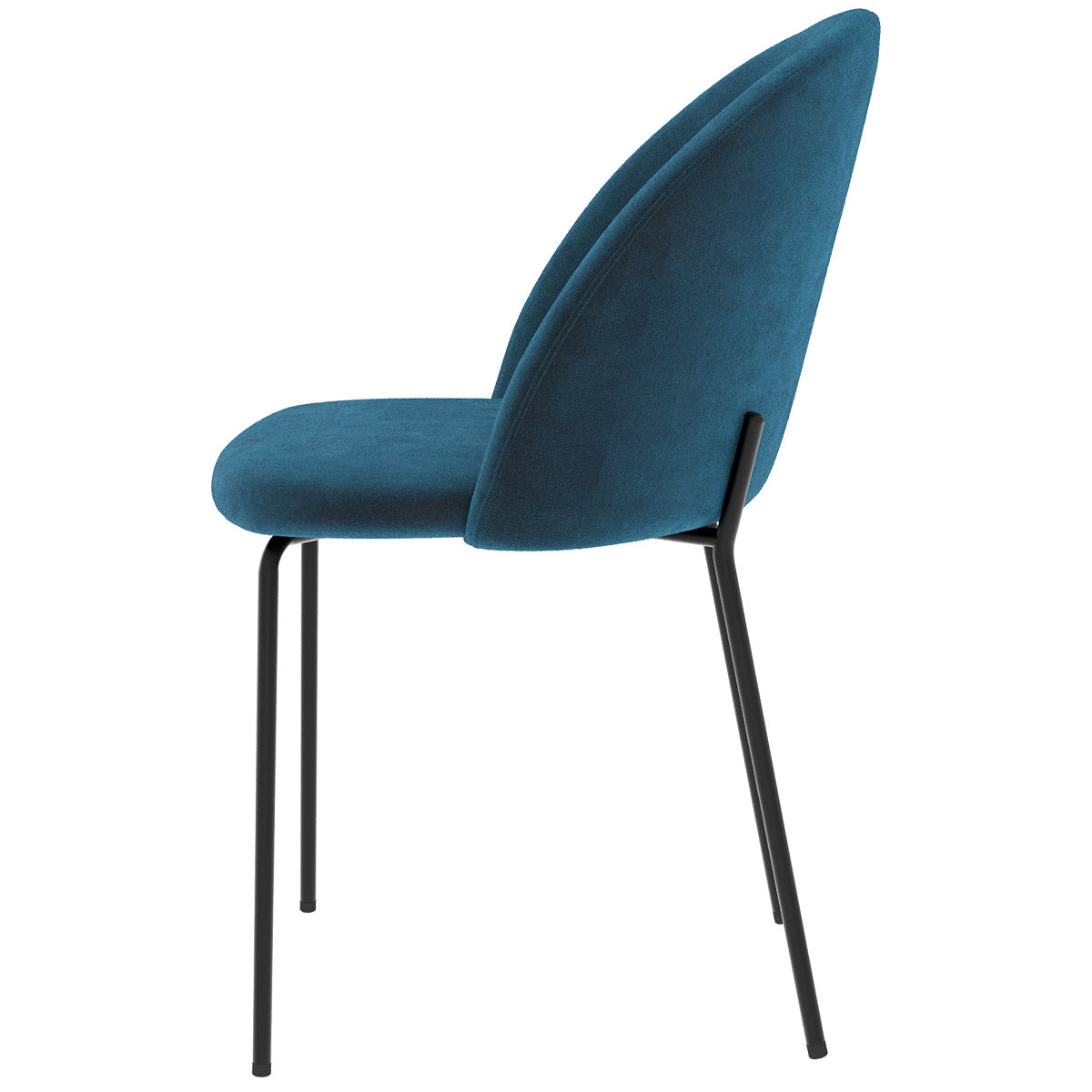 achat chaise karl en velours bleu fonce lot de 2