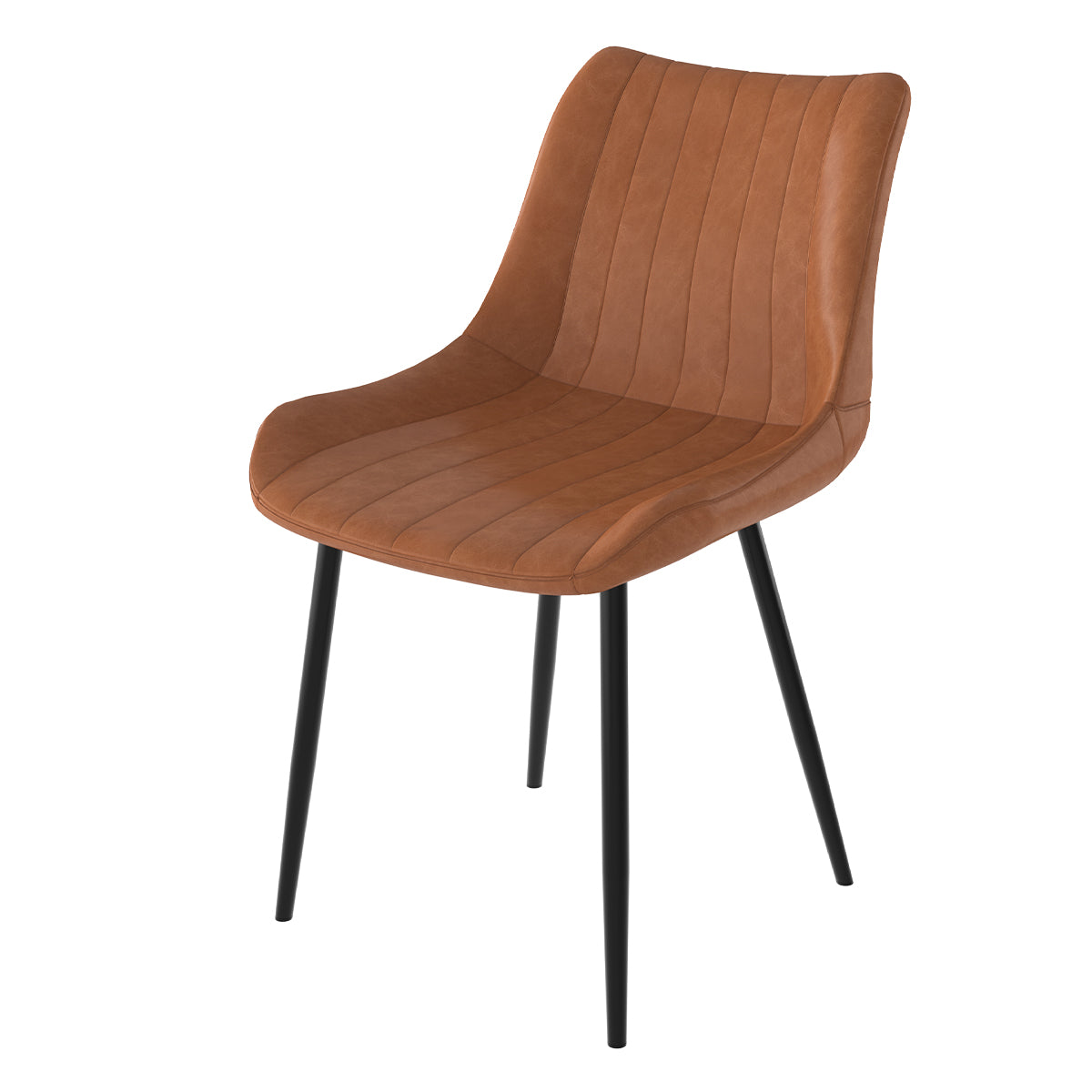 achat chaise kili couleur camel synthetique et metal lot de 2