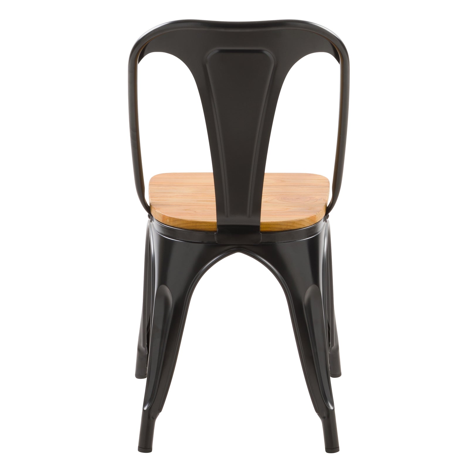 achat chaise lot de 2 industrielles noires