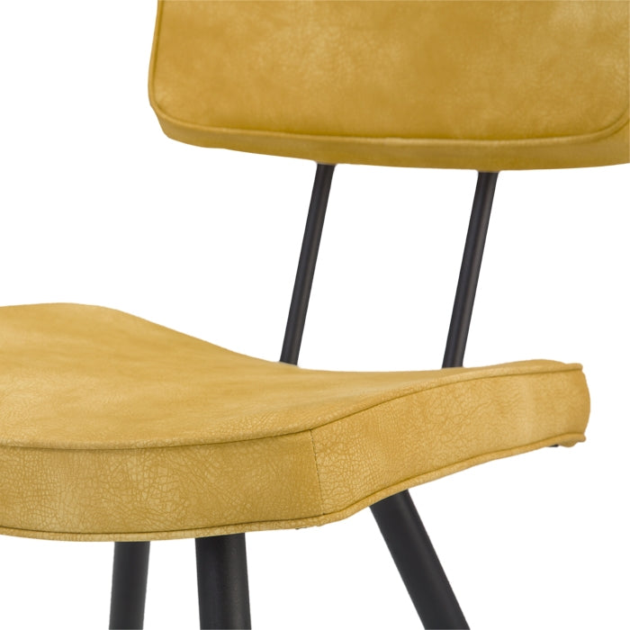 achat chaise lot de 2 jaune vintages