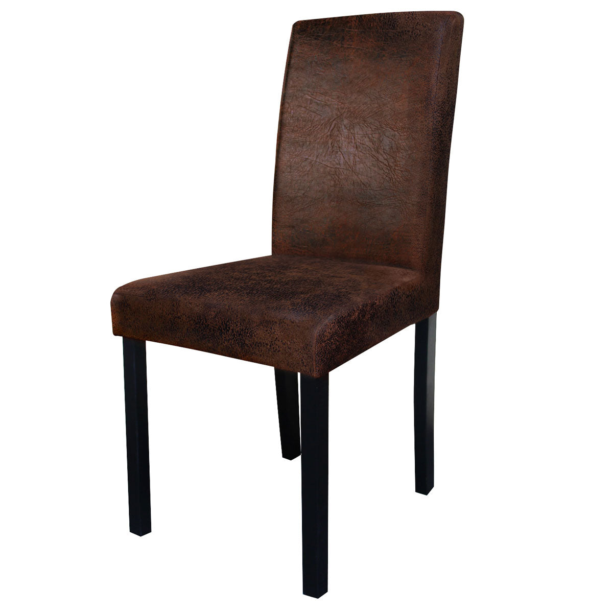 achat chaise lot de 2 marron vieilli