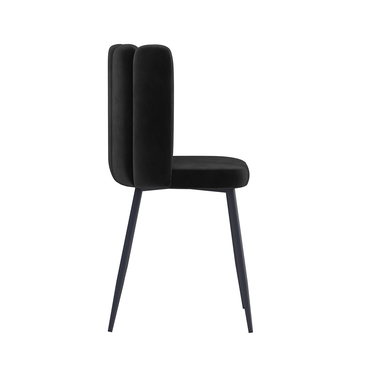 achat chaise lot de 2 noir velours