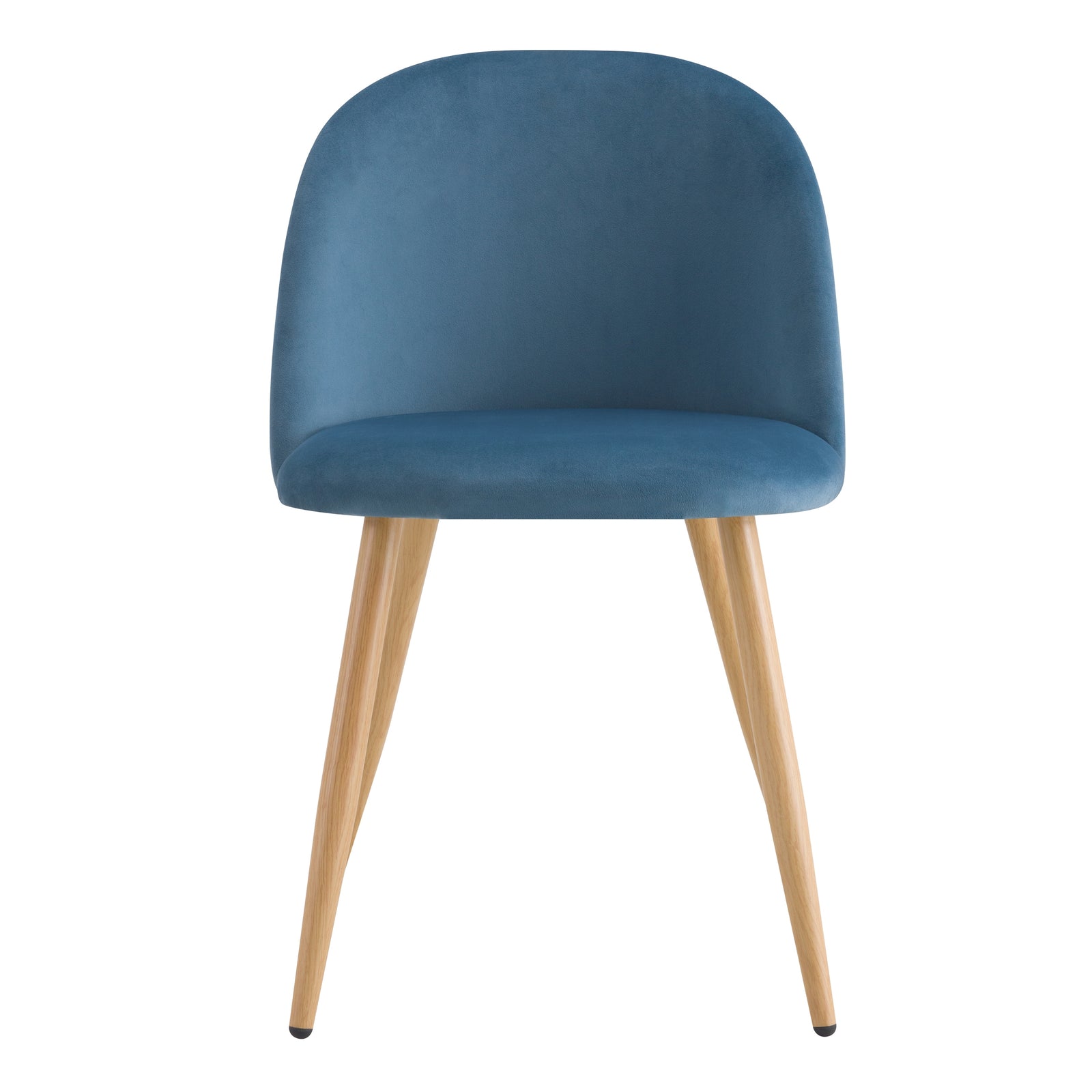achat chaise lot de 2 scandi bleu velours