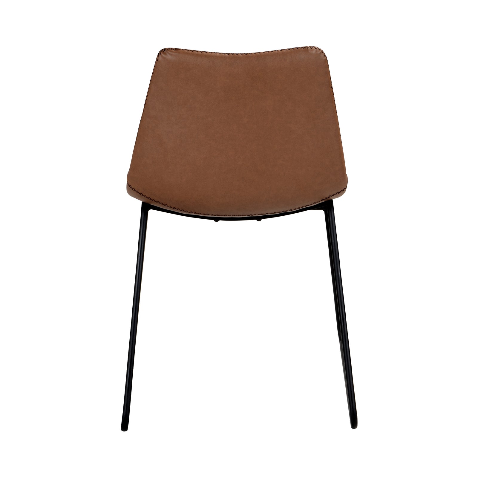 achat chaise marron simili cuir vintage_1