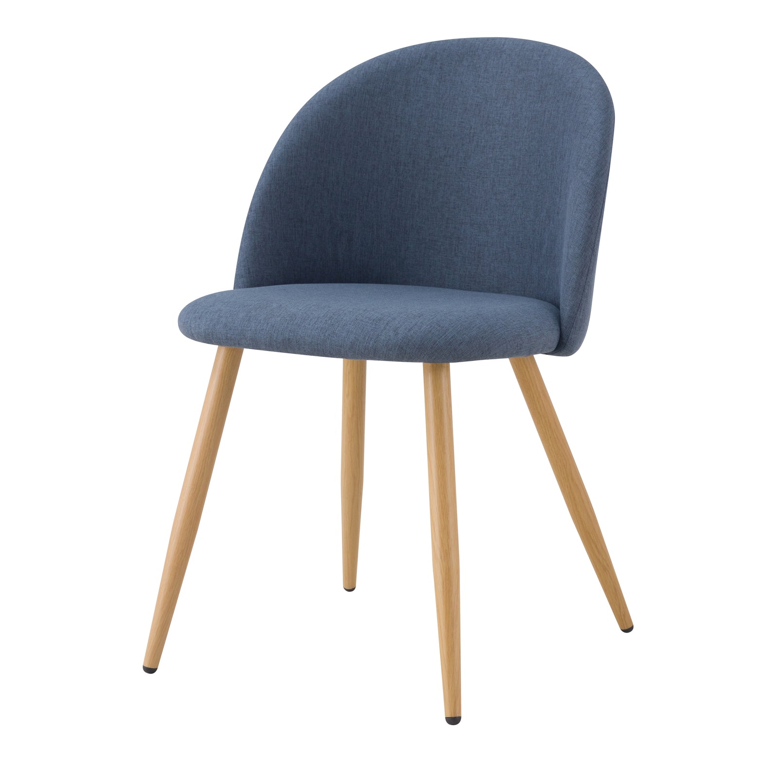 achat chaise scandi tissu et pieds metal effet bois