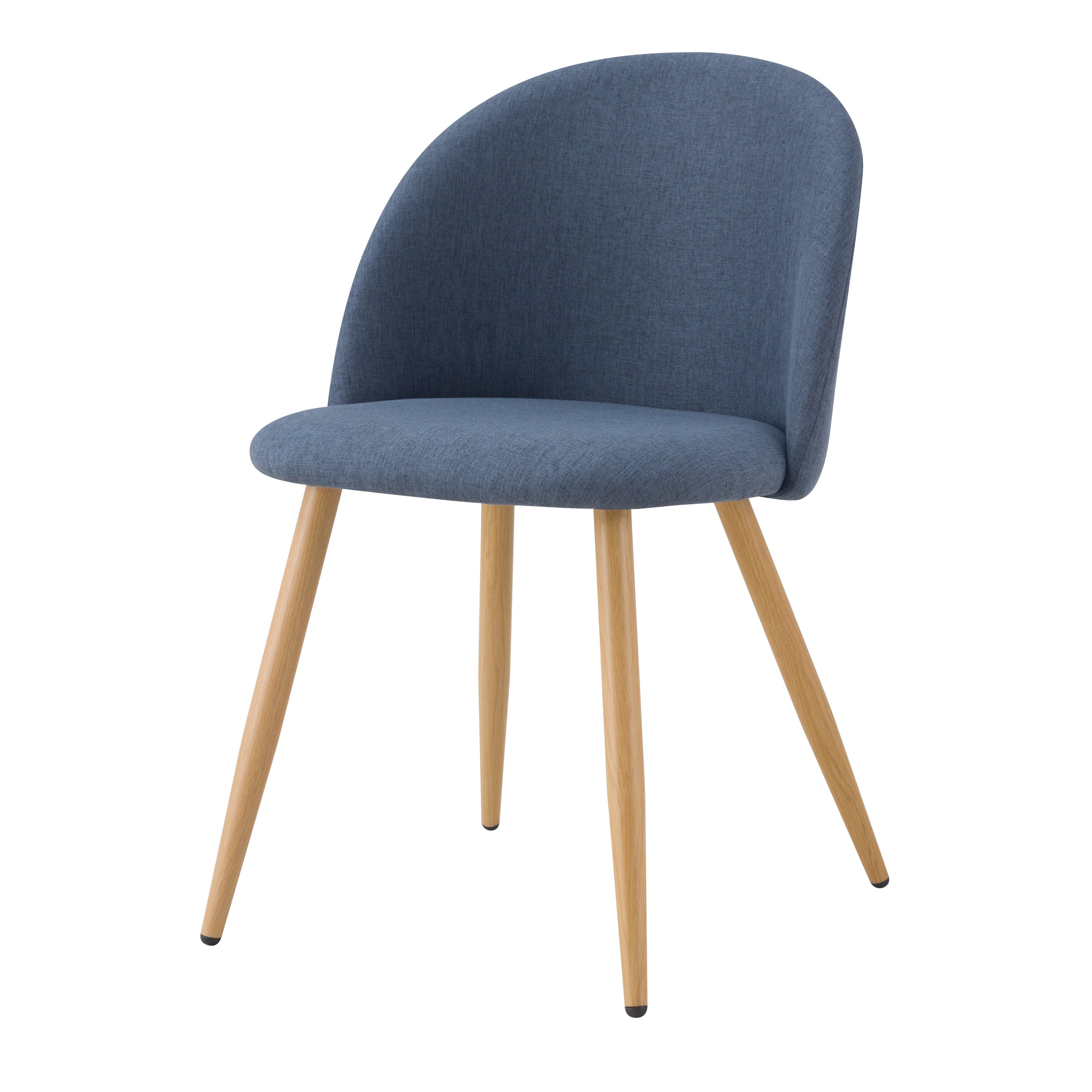 achat chaise scandi tissu et pieds metal effet bois