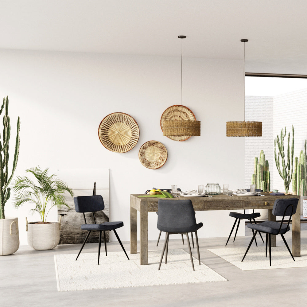 achat chaise texas vintage noire pieds metal