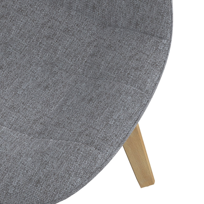 achat chaise tissu gris pieds bois