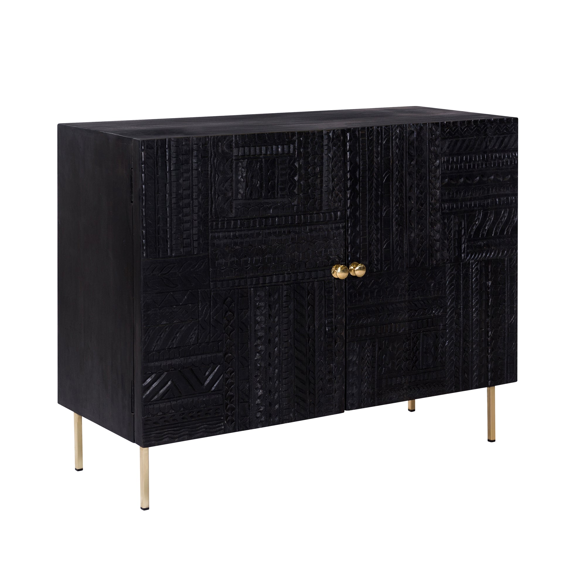 achat commode 2 portes en bois martele