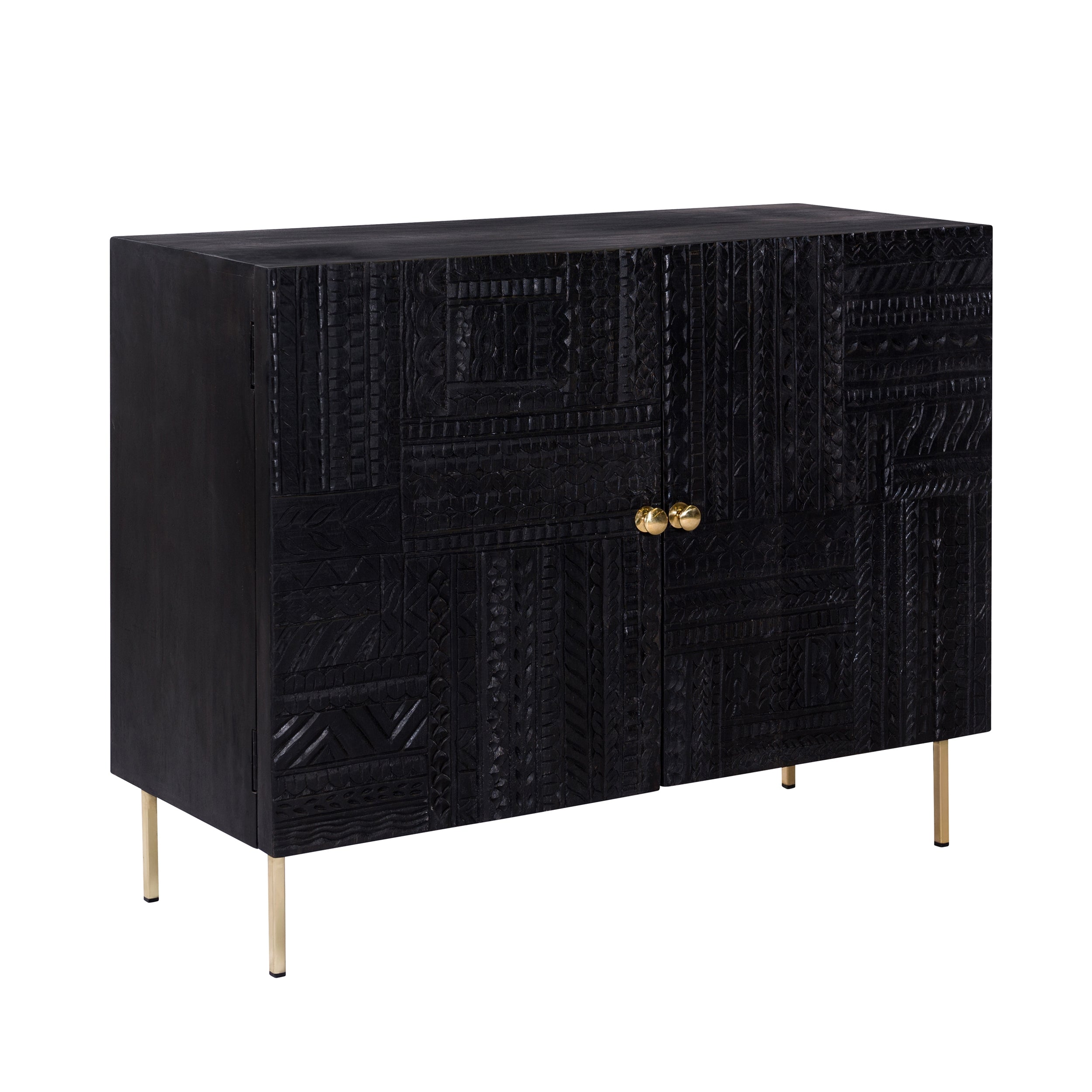 achat commode 2 portes en bois martele
