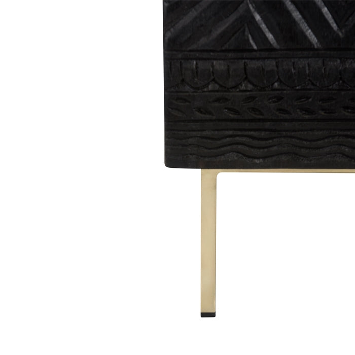 achat commode en bois et details metal dore