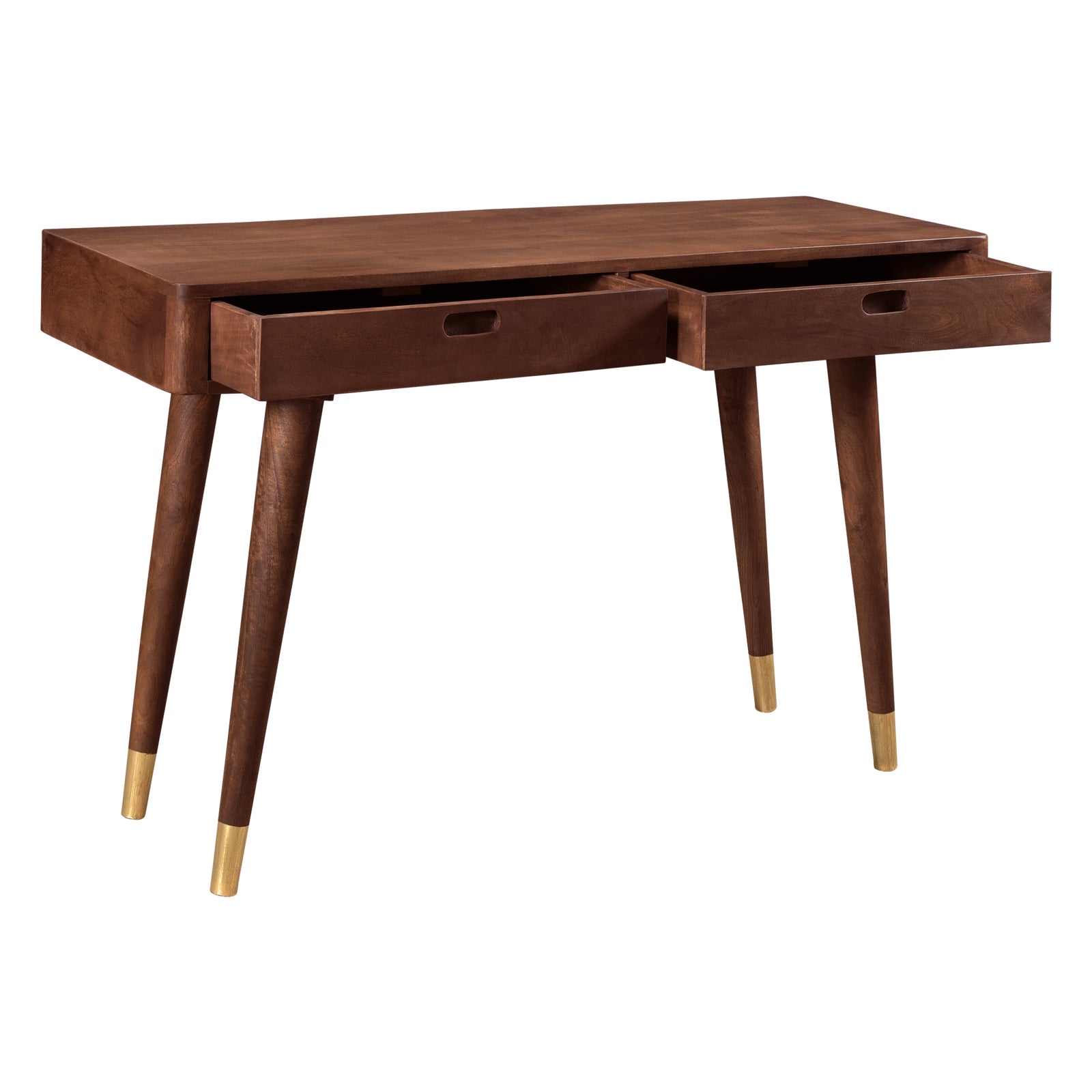 achat console bois fonce 2 tiroirs