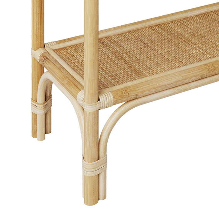 achat console en rotin 2 etageres marthe