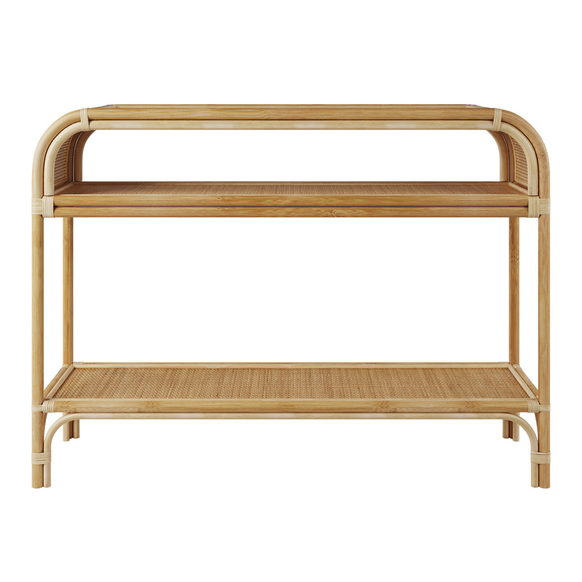 achat console en rotin marthe 2 etageres