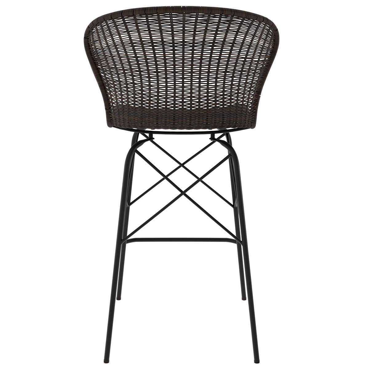 achat de bar en resine tressee marron fonce 63 cm lot de deux palma