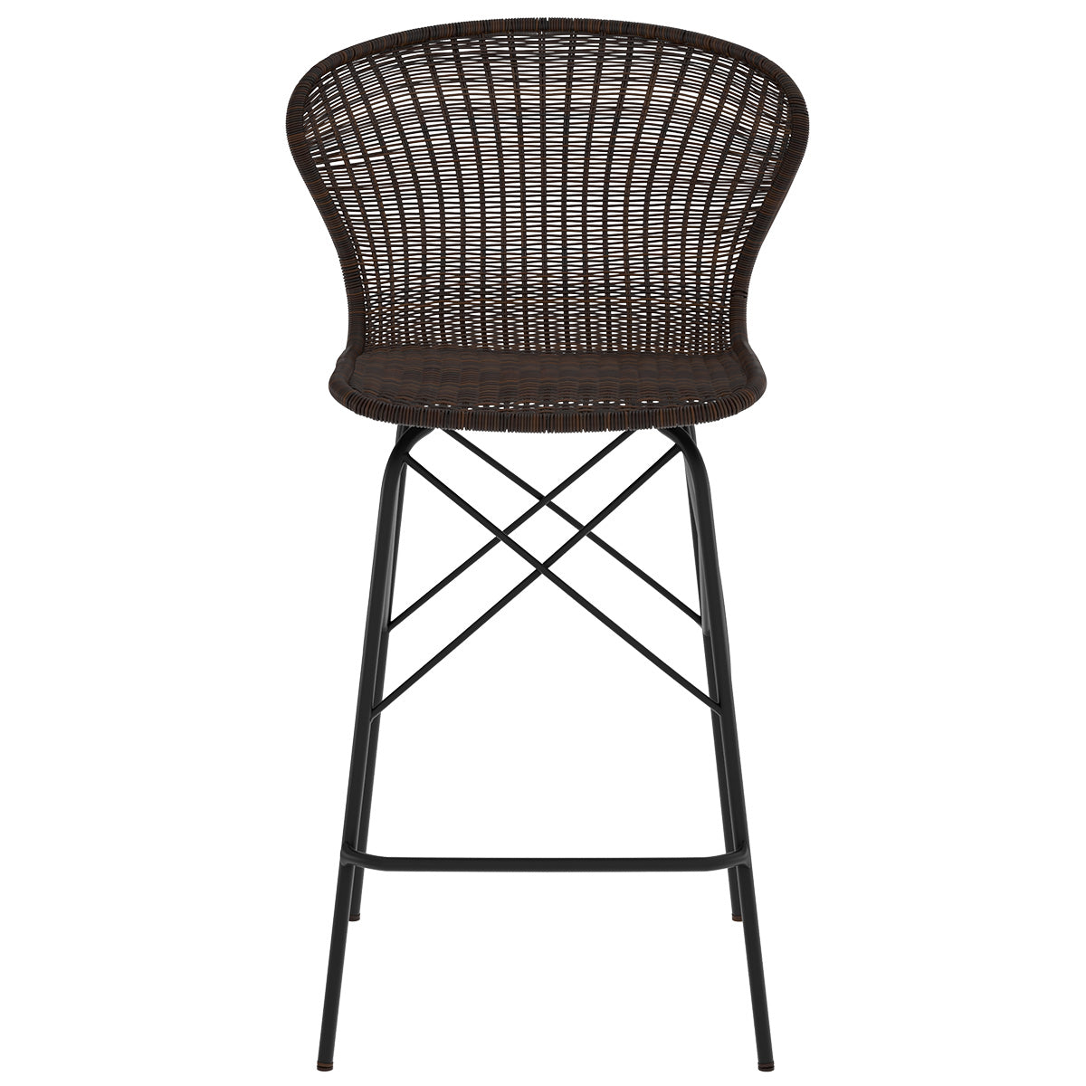 achat de bar palma en resine tressee marron fonce 63 cm lot de deux