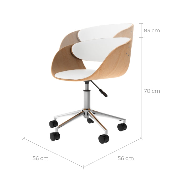 achat de chaise bureau blanche rembour_e pivotante en pu hauteur d assise reglable