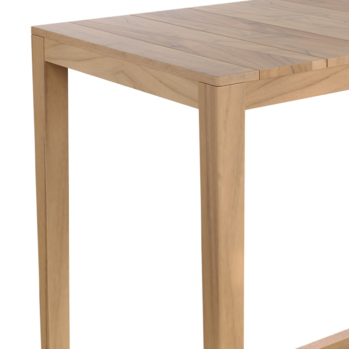 achat de table de bar exterieur rectangulaire 120 cm bois de teck massif