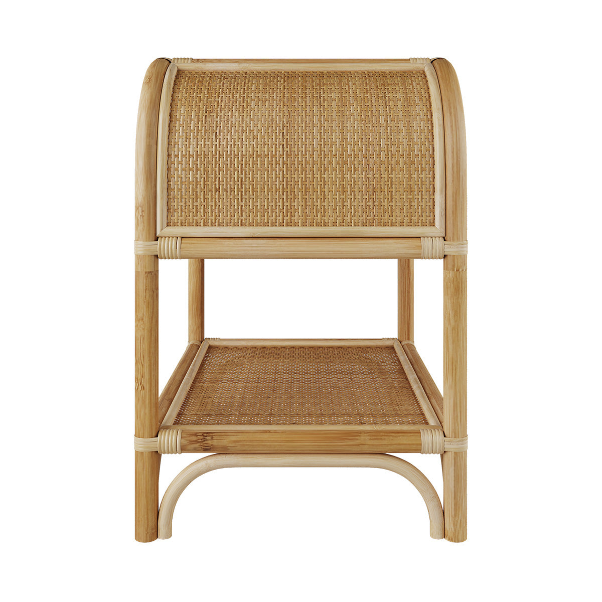 achat de table de chevet avec etagere en rotin marthe