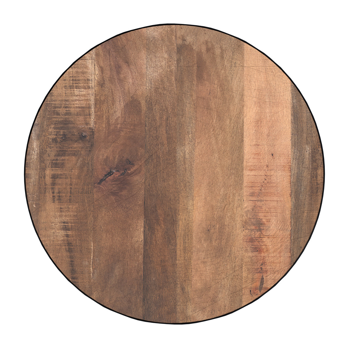 achat de table ronde tajy noir et bois