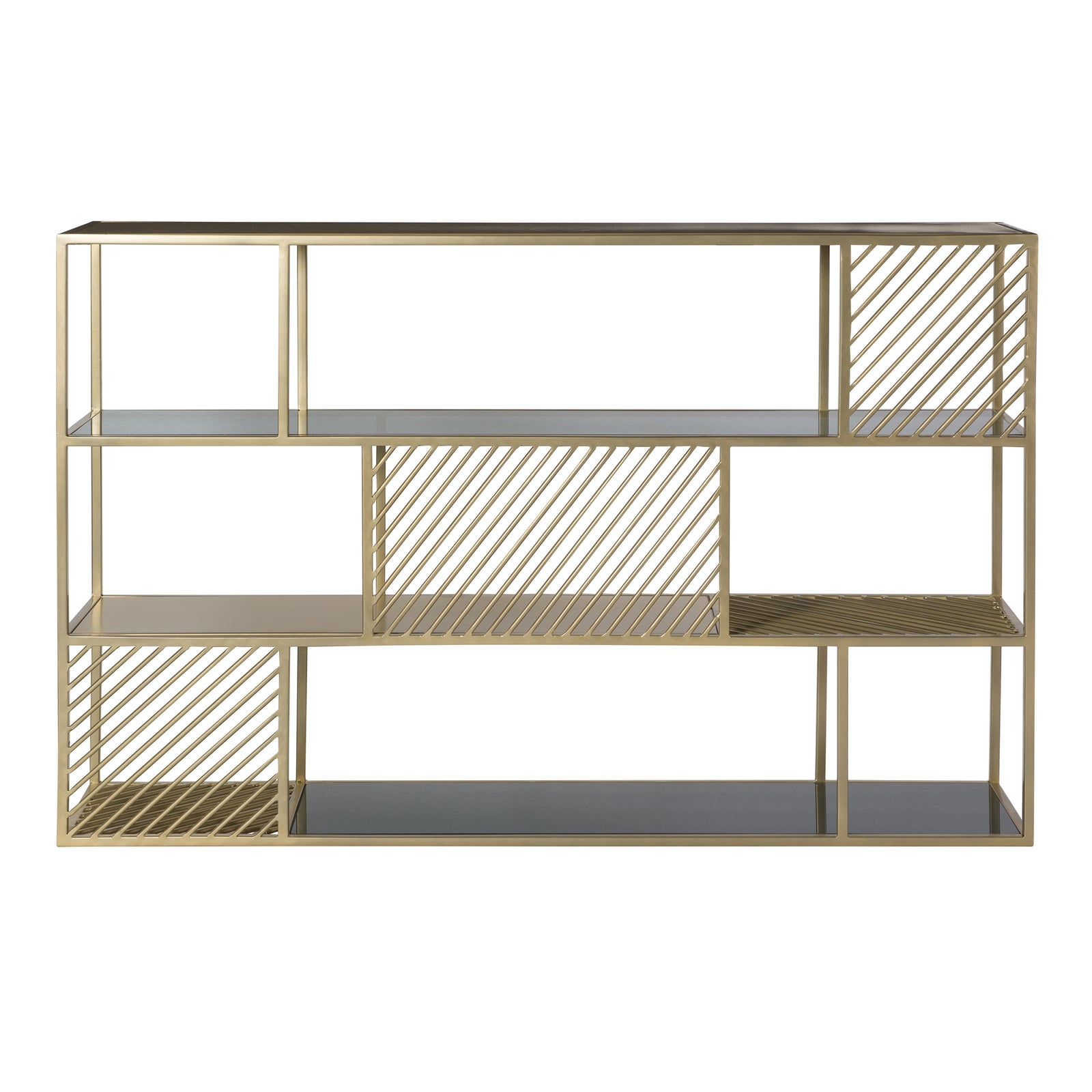 achat etagere basse en metal dore