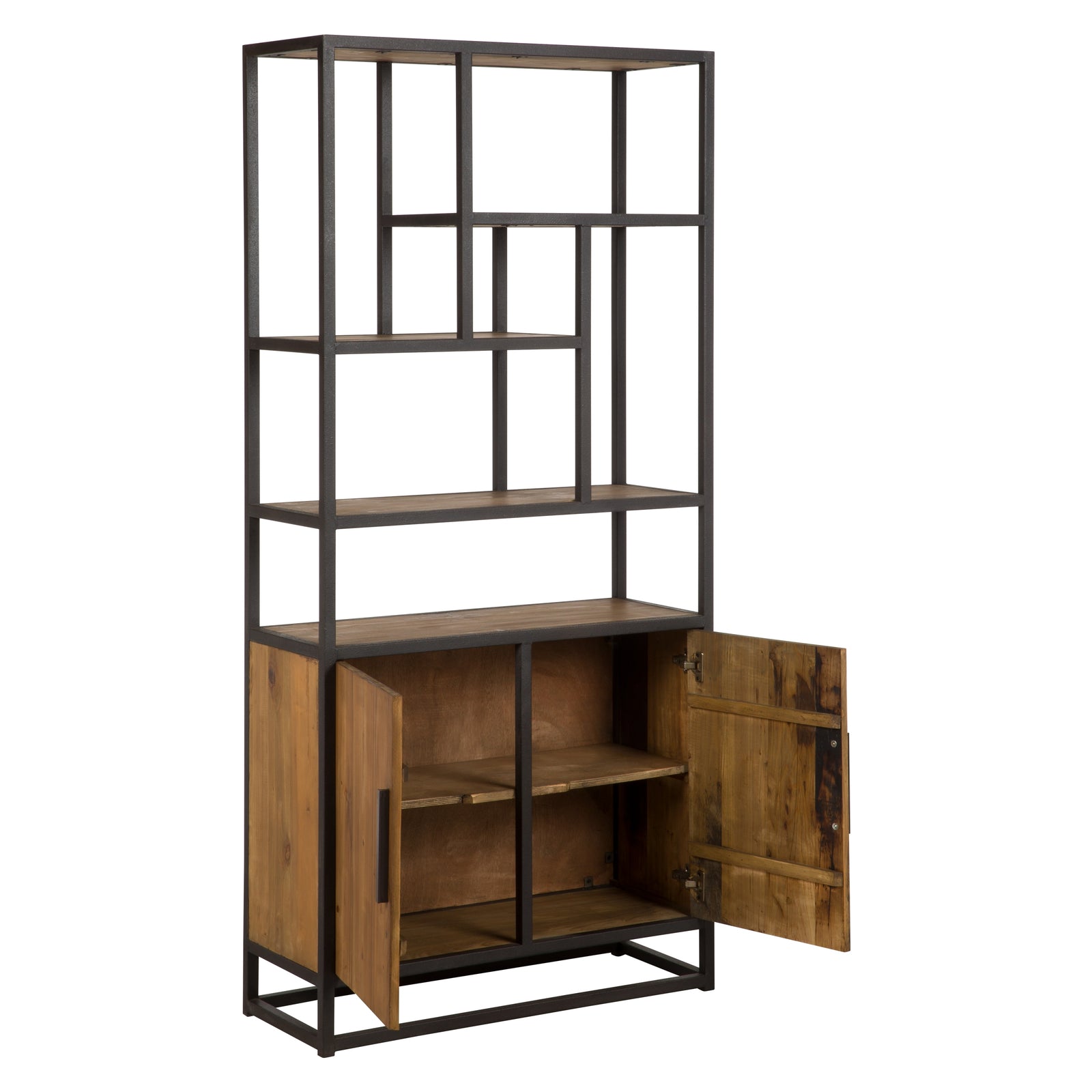 achat etagere en metal et bois recycle