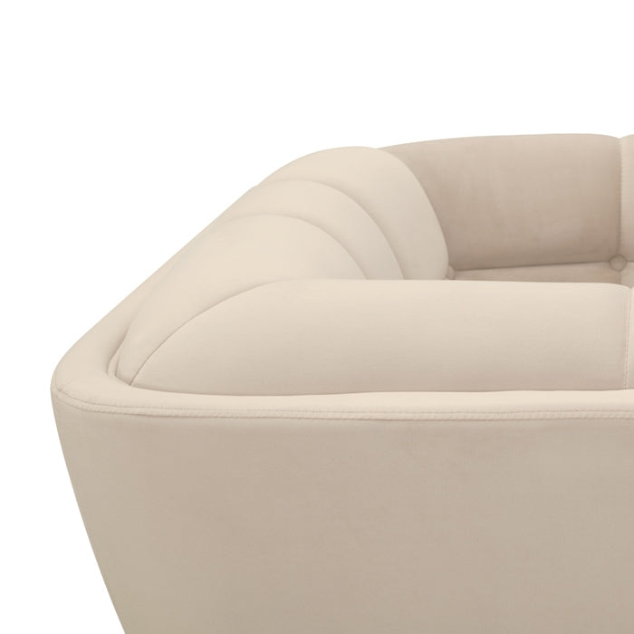 achat fauteuil beige molletonne en velours