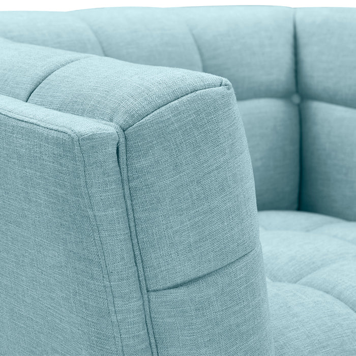 achat fauteuil bleu clair tissu