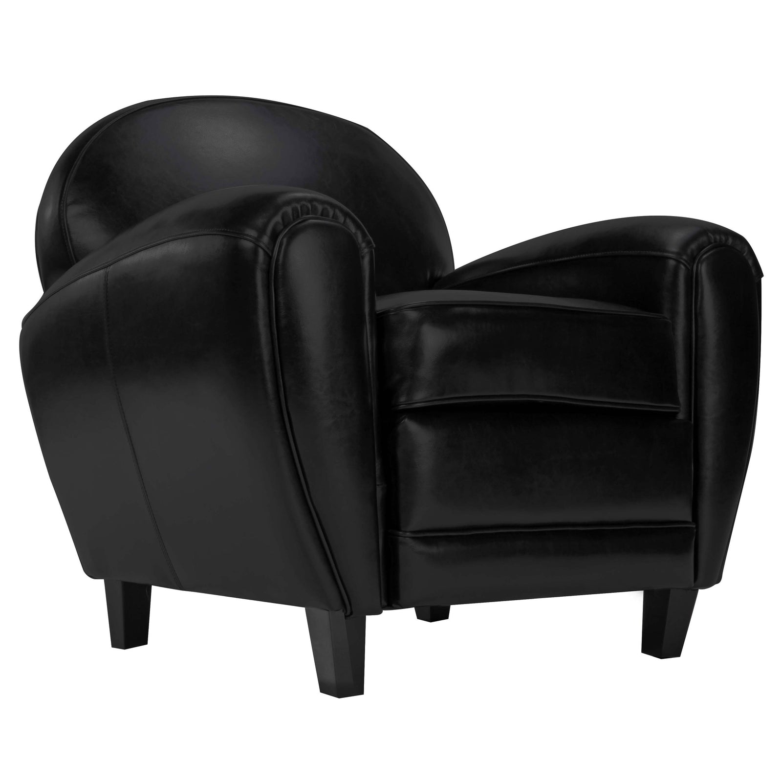 achat fauteuil club noir cuir