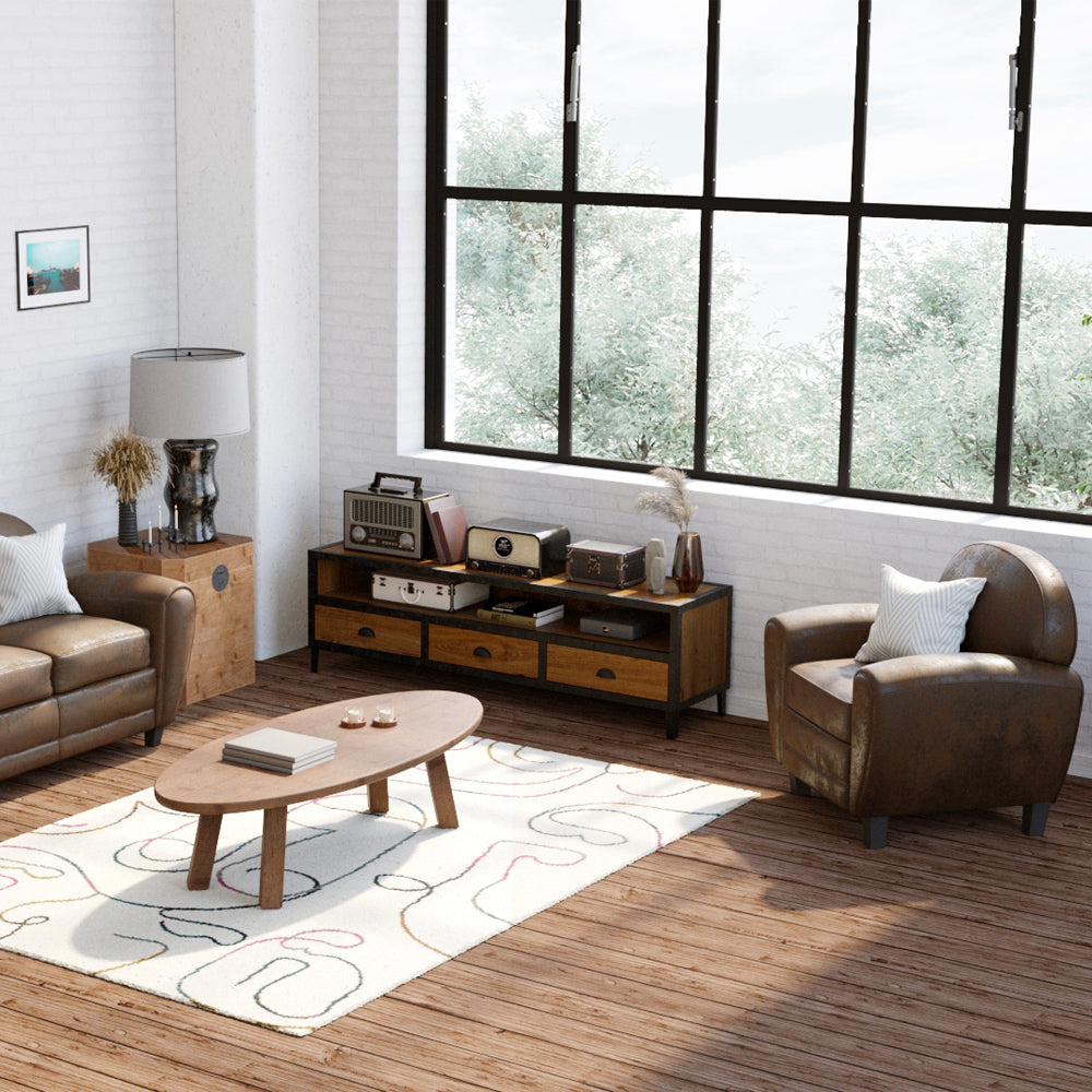 achat fauteuil confortable marron cuir vintage design