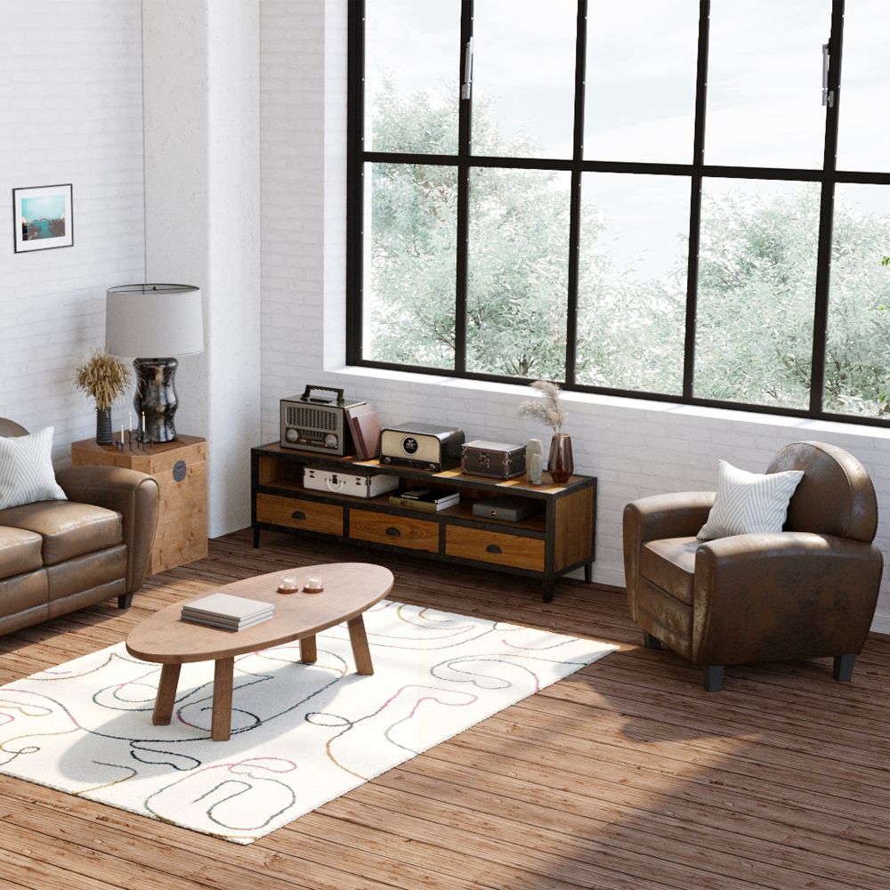 achat fauteuil confortable marron cuir vintage design