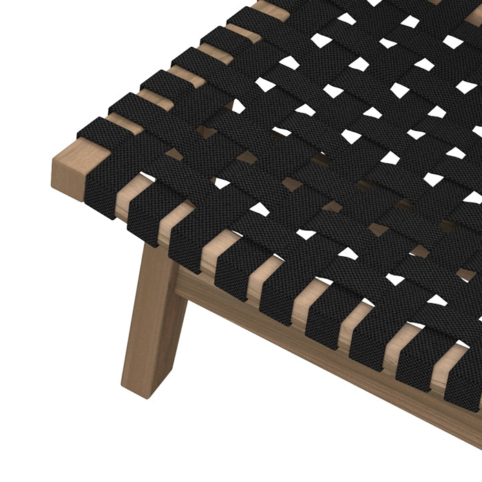 achat fauteuil de jardin sangle tressees noires