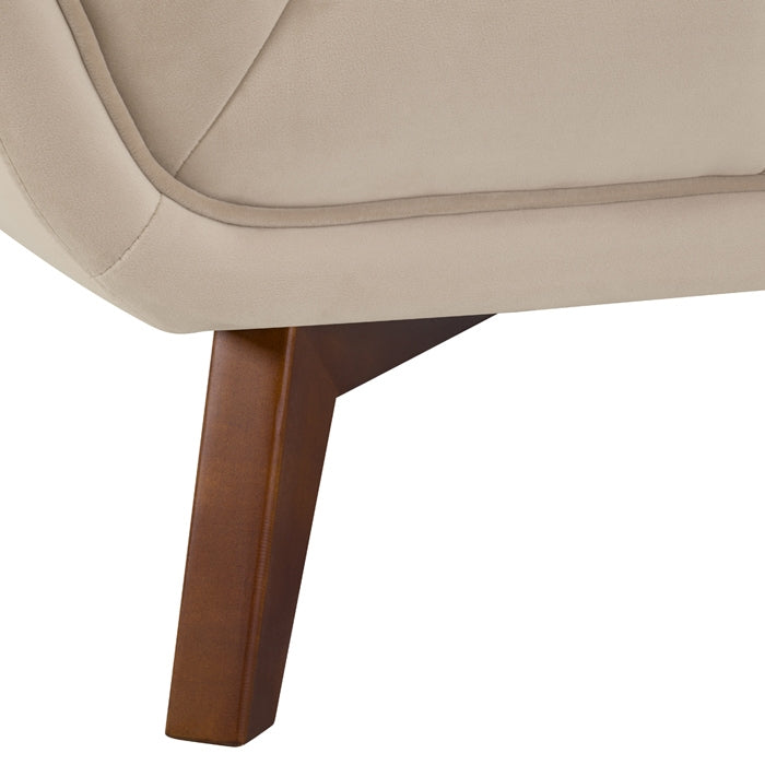 achat fauteuil en velours beige